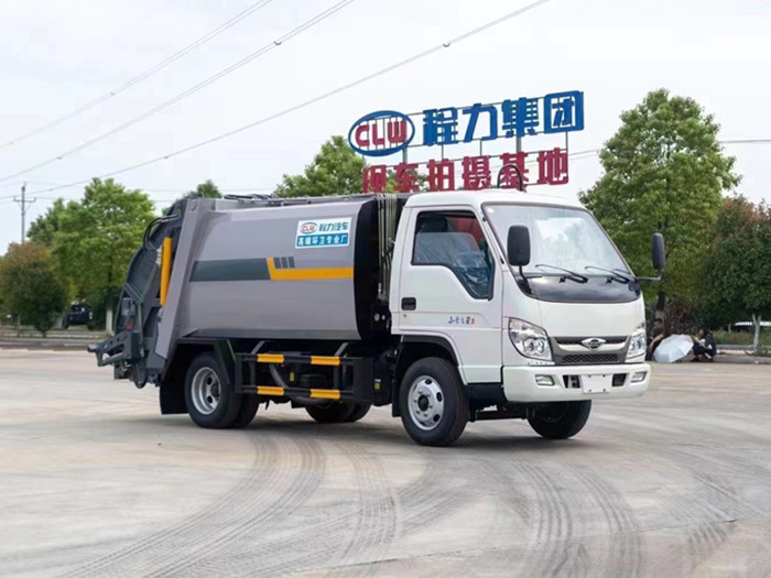 國六藍牌小卡之星3壓縮垃圾車_5.3方壓縮垃圾車_能下地下室的壓縮垃圾車_程力壓縮垃圾車廠